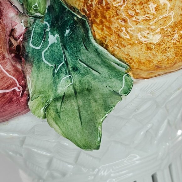 Vintage Horchow Italy Fruit Topiary Centerpiece Ceramic Porcelain *Chips* - Picture 11 of 11